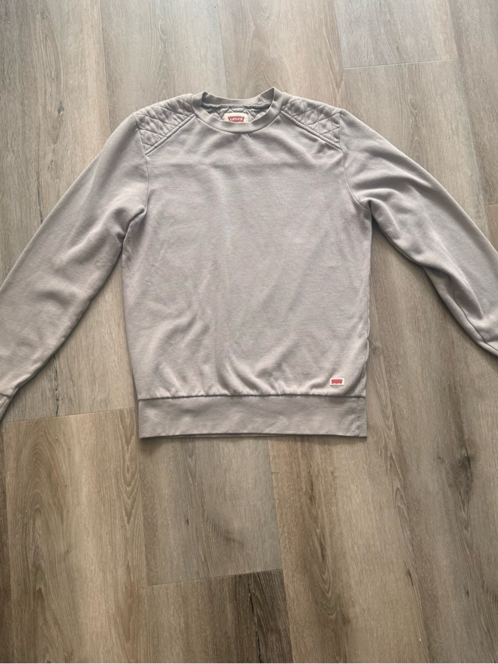 Levi's Men's Light Gray Crewneck Pullover Sweater